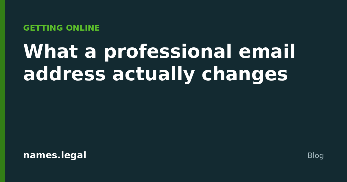 Qué cambia de verdad una dirección de correo profesional